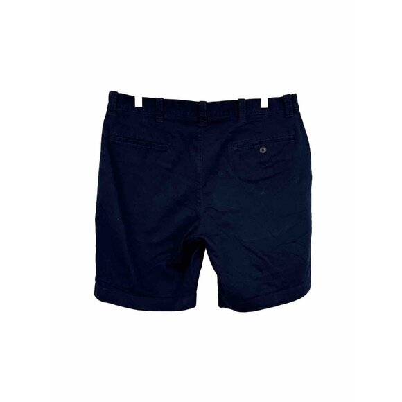 J Crew Shorts Mens Size 32 Navy Blue Solid 9" Inseam Casual Chino - Picture 2 of 10